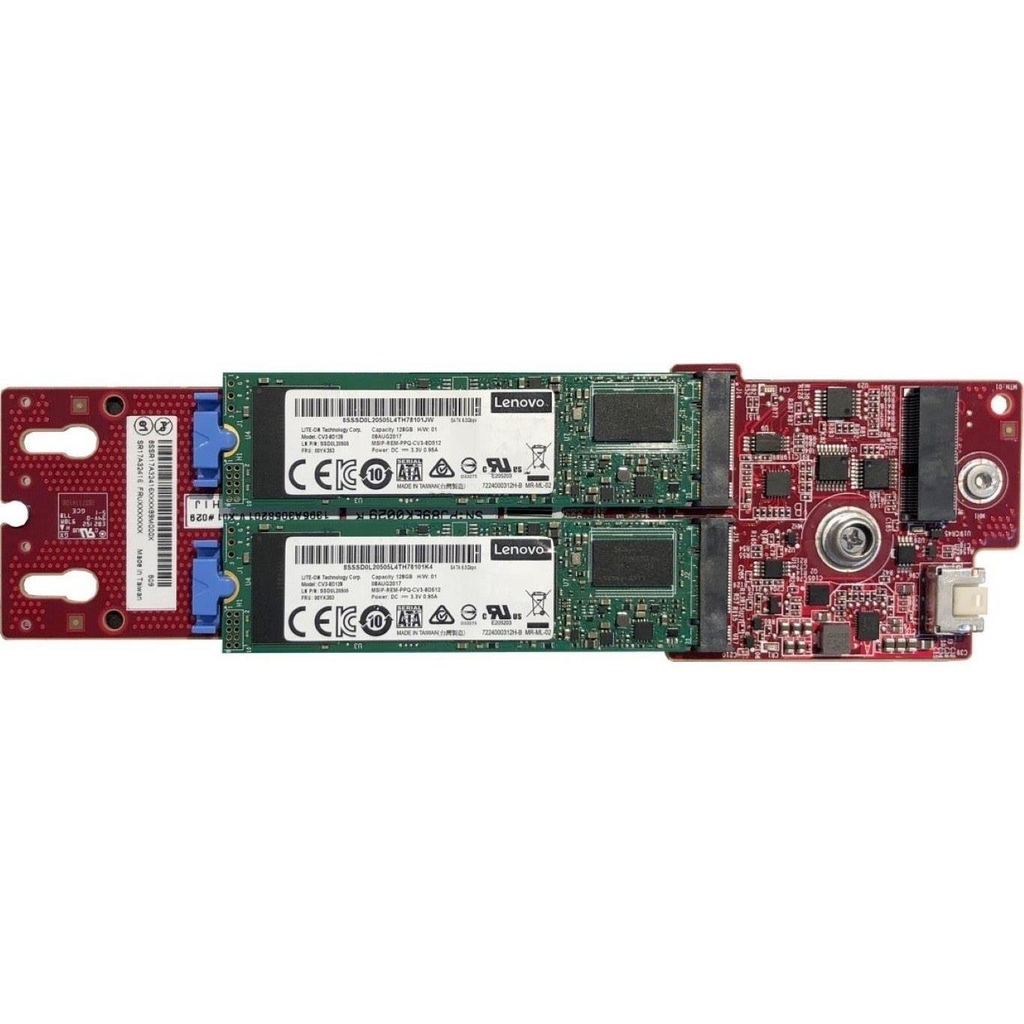 【marsrover、２台セット】Lenovo【メモリ16GB】 Lenovo ThinkSystem M.2 SATA/NVMe 2-Bay Enablement Kit 4Y37A09738