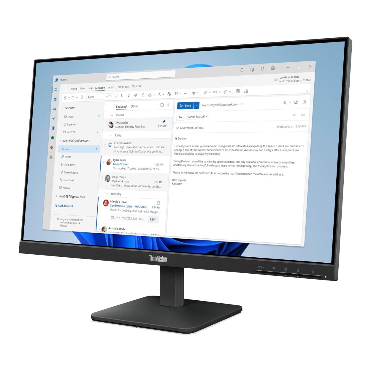 Lenovo ThinkVision S24-4e 23.8-inch 1920 x 1080p FHD 16:9 100Hz 4ms WL