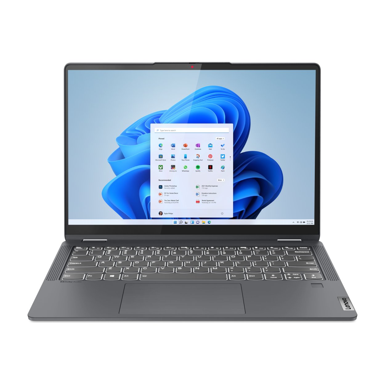 Lenovo IdeaPad Flex 5 14ALC7 14-inch WUXGA AMD Ryzen 5-5500U 8GB RAM 512GB SSD Win 11 Home 2-in-1 Laptop